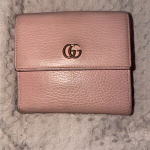 Gucci Pink Leather Bifold Wallet